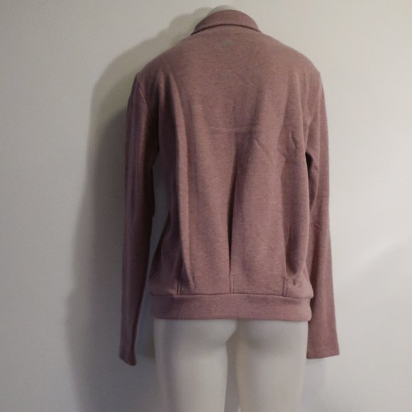 Womens Alo Yoga Mauve Pink Rolled Mock Neck Pullover Sweatshirt Top M * - Picture 4 of 8